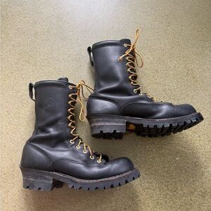 Hathorne Explorer Leather Smoke Jumper Lace-Up Boots Model H7809 Sz 8D